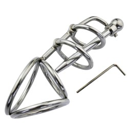 triple rings base and steel urethral tube