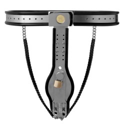 locking steel female chastity belt