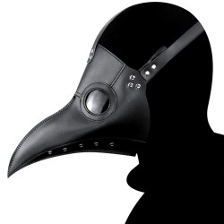 plague doctor long nose faux leather venetian mask